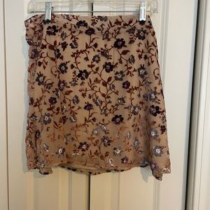 AE Floral velvet skirt